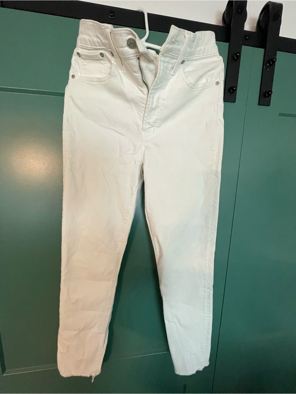 Madewell White High-Rise Skinny Jeans